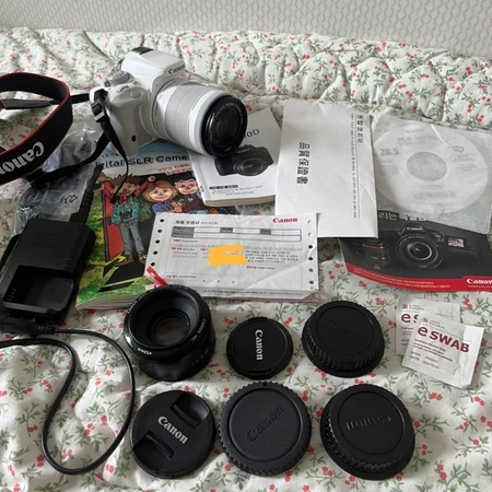 캐논 eos100d 카메라 세트 렌즈2개 18-55 50mm