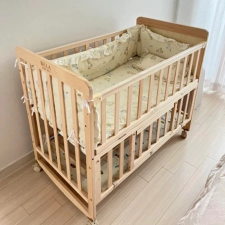 벨라 아기 침대(침대 가드+베개+케노피 걸이)