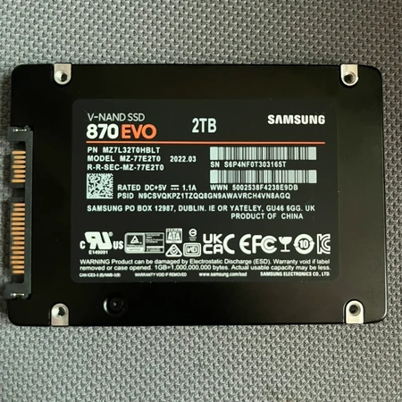 ssd 870 evo 2T 판매합니다. 이미지 2