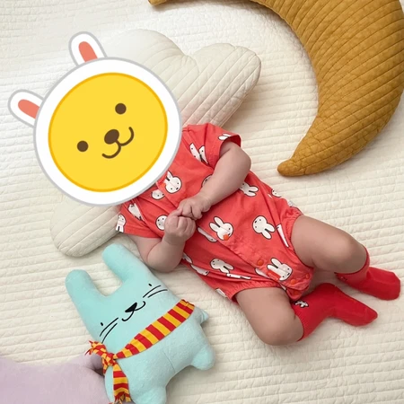 포근나라 아기 원형 러그 신생아 패드 130cm 👶🏻 이미지 7