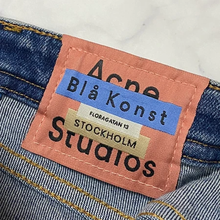 Acne Studios 아크네 스튜디오 스톡홀롬 여성 스판 스키니 청바지 워싱 블루 24-25인치