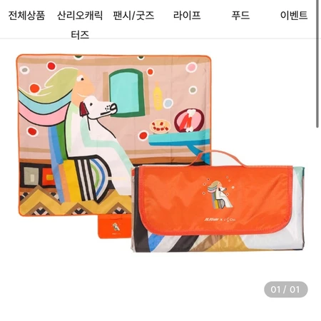 제주항공+전이수작가 🧡피크닉 매트,보냉백🧡