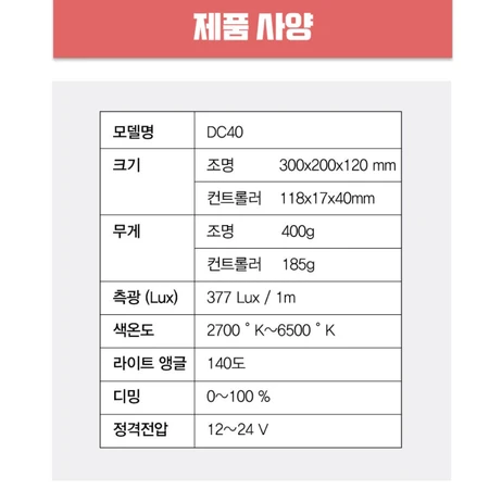 유튜브 및 소규모 크리에이터용 영상조명 씨네로이드 DC40 4개