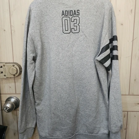 (105,XL) adidas 아디다스 회색 기모 맨투맨 !