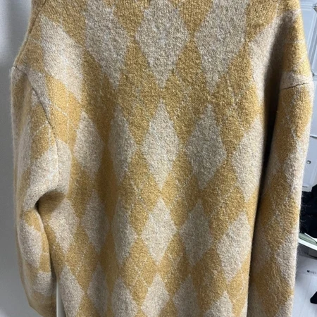 자라 아가일 니트 가디건 xl ( zara cardigan) 텍제거 새제품