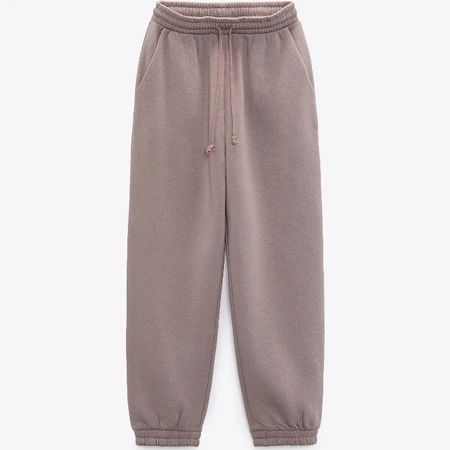 자라 PLUSH JOGGING TROUSERS