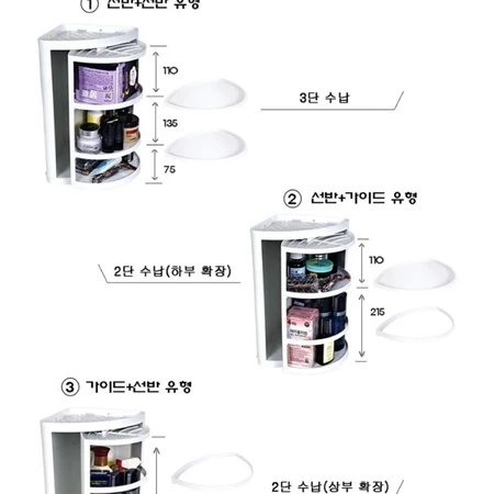 새상품)회전식수납함 선반 진열대 미개봉 팝니다.