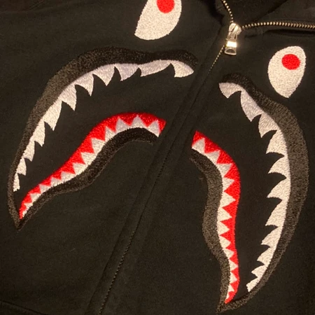 Bape front shark 샤크 후드집업