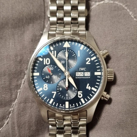 IWC 377717 파일럿 크로노그래프 어린왕자 청판 43mm