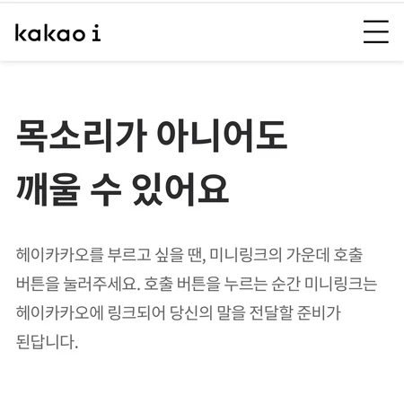 카카오 미니링크 ai 블루투스 스피커